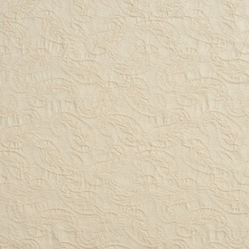 Off White Natural Textured Woven Paisleys Upholstery Fabric By The Yard
