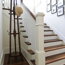 pictures on staircase wall