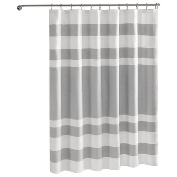 Madison Park Spa Waffle Shower Curtain With 3M Treatment, Grey