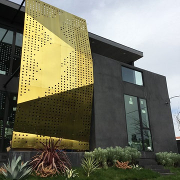 Brass & Steel Sculptural Facade