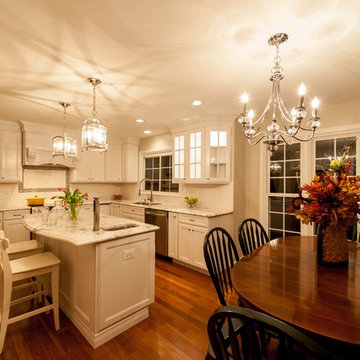 Chandeliers and Hanging Pendants Brighten Up Centreville, Virginia Kitchen