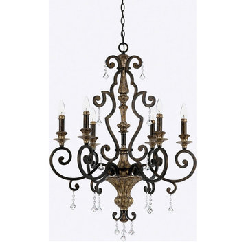 Quoizel Lighting - Marquette Chandelier 6 Light Steel     -Traditional