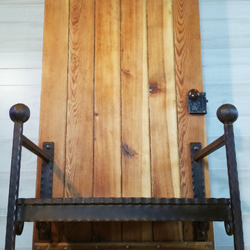 Legacy Collection - 1830's Hall Tree combined with Artisan Wrought Iron Metal