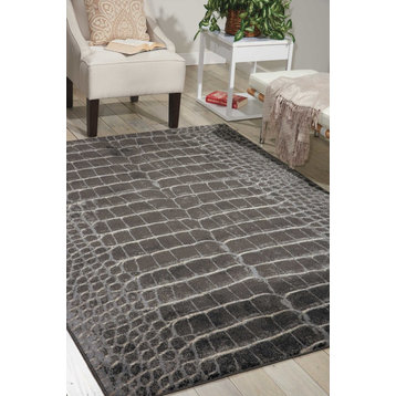 Nourison Maxell 5'3" x 7'3" Charcoal Modern Indoor Area Rug