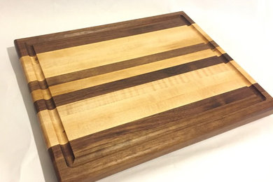 Handmade Walnut and Maple Carving Board (12 x 12)
