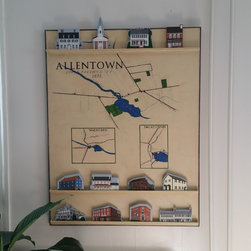 Allentown NJ Map cut outs - Wall Sculptures