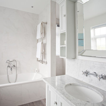 Marble, traditional 3 bathroom project, Hove: bathroom 1