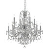 Imperial 12-Light 31" Traditional Chandelier in Polished Chrome with Clear Spe