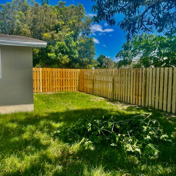White vinyl fence