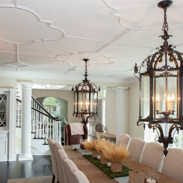 Villanova, PA :Dining room with view of Built in Cabinet with Hutch