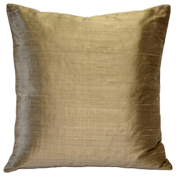 Pillow Decor Sankara Silk Throw Pillows 20"x20", Gold