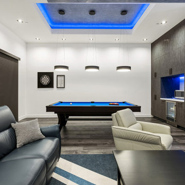 Pacific Palisades Garage Conversion Entertainment Room