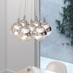 Zuo Time Ceiling Lamp Chrome - SKU: 50101 - Pendant Lighting