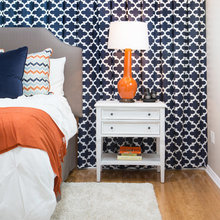 Bedroom Navy & Orange