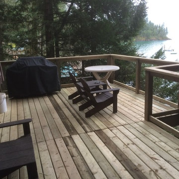 Inlaw's Harrison Lake Cabin Deck (off grid)