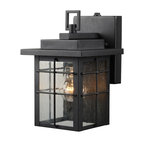 Hardware House Large Square Outdoor Lantern with Textured Black Finish