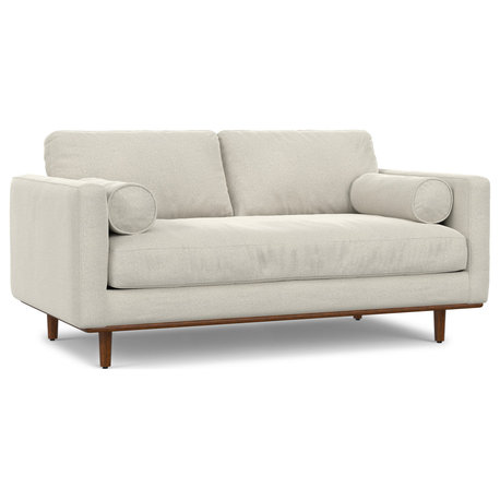 Morrison 72" Sofa, Cream White Woven-Blend Fabric