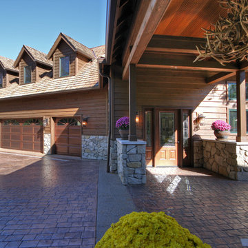 Rustic Garage Addition with Breezeway