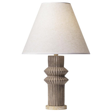 Primea 1 Light Table Lamp, Apothecary Gold and Glazed Taupe