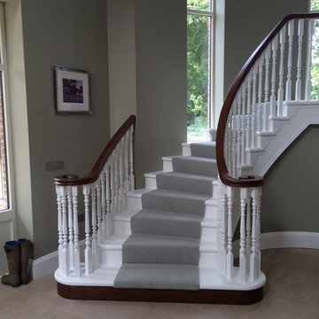 Curving Walnut Stair