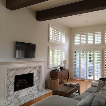 Faux Wood Beams In Living Room