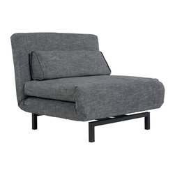 Abbyson Living - Abbyson Living Verona Convertible Chair in Graphite Fabric Upholstery - Sofas