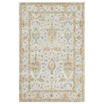 Ox Bay Vin Mel Abstract Hand-Tufted Area Rug, Silver/Tan, 5' x 7'9"