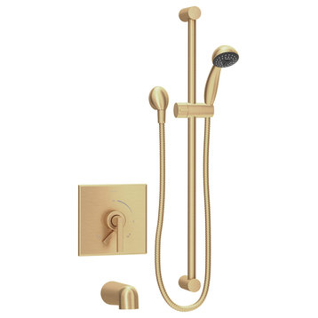 Duro Single Handle 1-Spray Tub Trim, Valve Not Included, Brushed Bronze