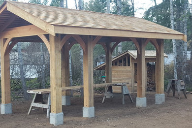 Inspiration for a rustic exterior home remodel in Vancouver