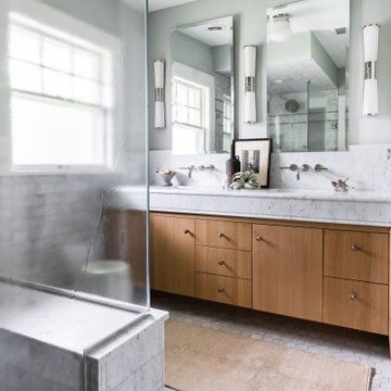 Mid-Century Traditional Bath-PRIMARY BATHROOM REMODEL AND ENSUITE ADDITION