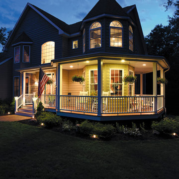 AZEK Porch in Morado with Premier Rail & Lighting