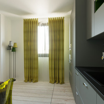 62 m²di colore, per un single giovanissimo