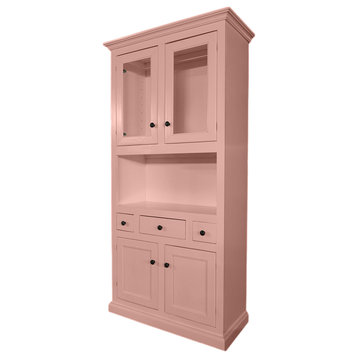 Modern Dining Hutch and buffet, Rose Pink