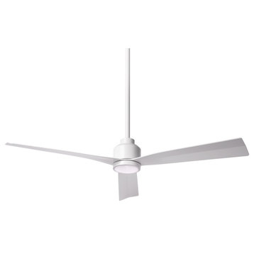Clean Indoor/Outdoor Smart Compatible Ceiling Fan 54" Matte White, LED