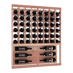 Wine Racks America - Wine Racks America CellarVue Redwood Wall Series Case, Unstained, Satin Finish - Wine Racks
