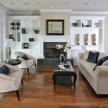 fireplace bookshelves