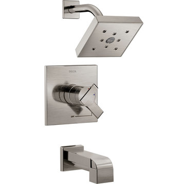 Delta Ara Monitor 17 Series H2Okinetic Tub & Shower Trim, Stainless, T17467-SS