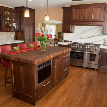 Mt. Prospect Kitchen Addition with Walnut Cabinets