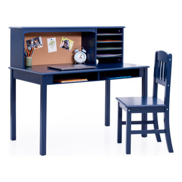 Kids Media Desk and Chair Set - Navy