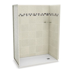 Utile 60 In. Stone Sahara Right Hand Alcove Shower Kit - Products