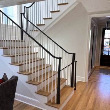 Project #142 | Transitional Staircase with Over-the-Post Balustrade
