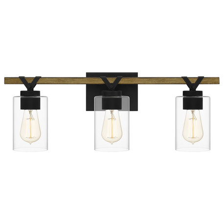 Quoizel DEVN8624 Devon Court 3 Light 24"W Bathroom Vanity Light - Matte Black