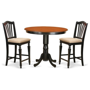 3-Piece Counter Height Pub Set, High Top Table And 2 Counter Height Stool