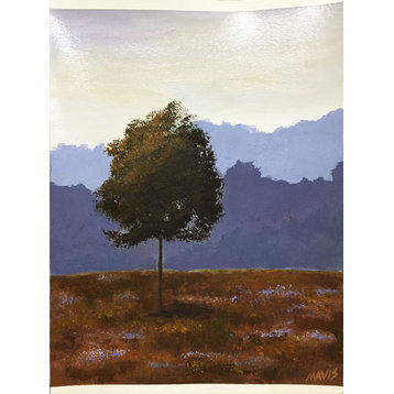 "Tree III" Original Landscape Painting Lone Tree Series