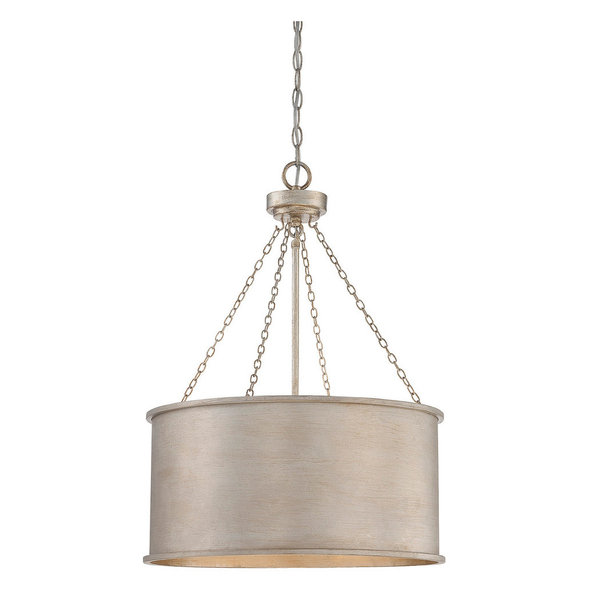Rochester 4 Light Pendant, Silver Patina