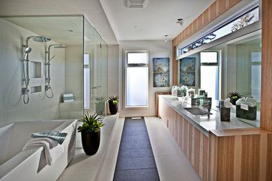 Bathroom - contemporary bathroom idea in Calgary