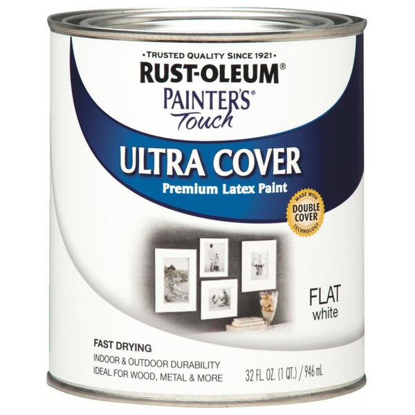Rust-Oleum® 1990-502 Painter’s Touch® Premium Latex Paint, 1 Qt, Flat