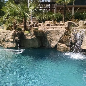 Backyard pool resort