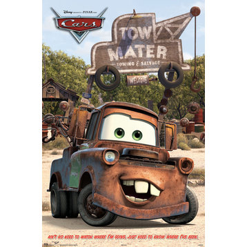 Cars Mater Poster, Black Framed Version