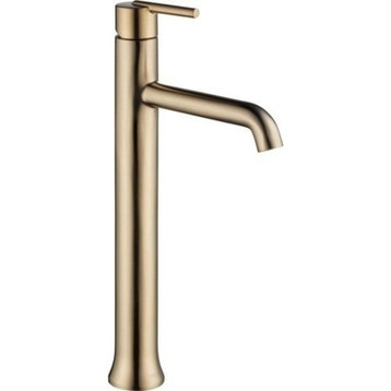 Delta Trinsic Single Handle Vessel Bathroom Faucet, Champagne Bronze, 759-CZ-DST
